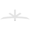 Ekena Millwork Alberta Architectural Grade PVC Gable Bracket, 72"W x 24"H x 2"D x 4"F, 8/12 Pitch GBP072X24X0204ALB00 - alternate 2